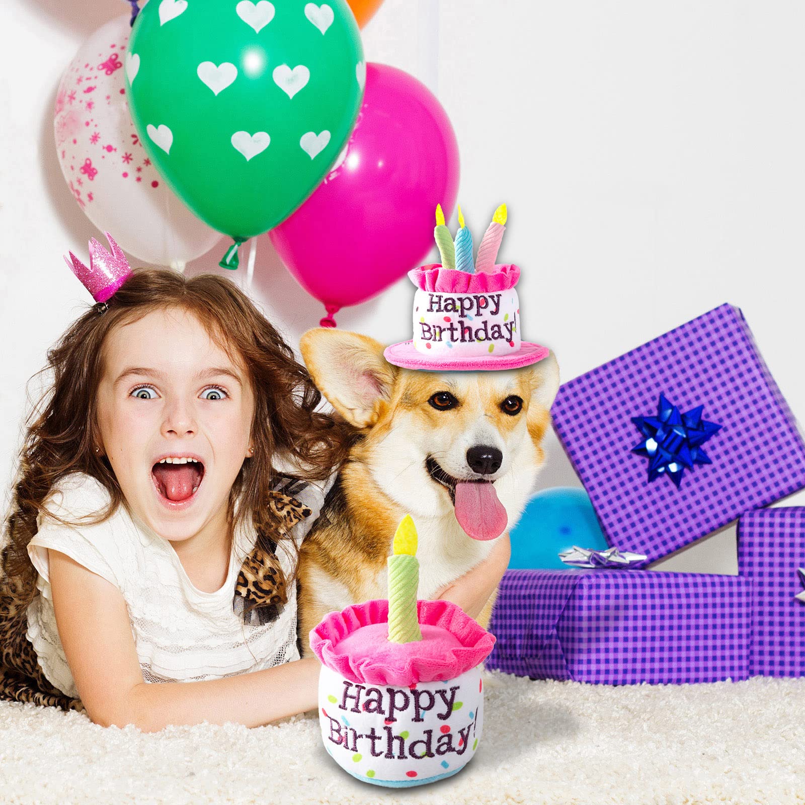 Ushang Pet gâteau-anniversaire-chien: coutures renforcées pour jeu sûr et durable.