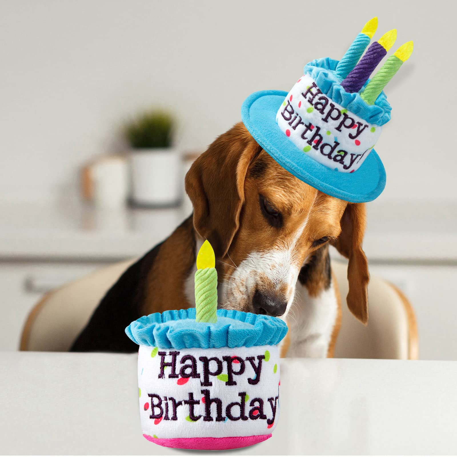 Gâteau jouet Ushang Pet avec sifflet cylindrique pour chiens moyens à grands.