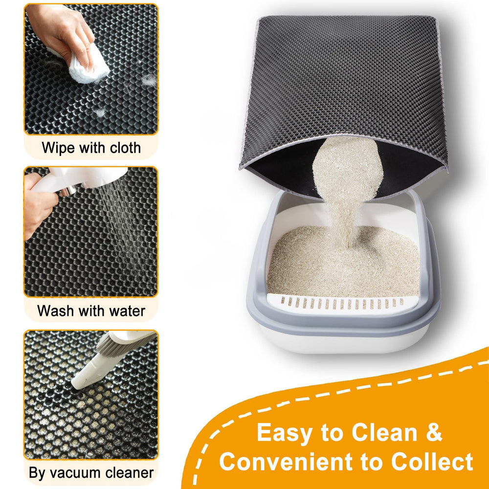 USHARP tapis-litiere chat surface imperméable garde le sol sec et propre.