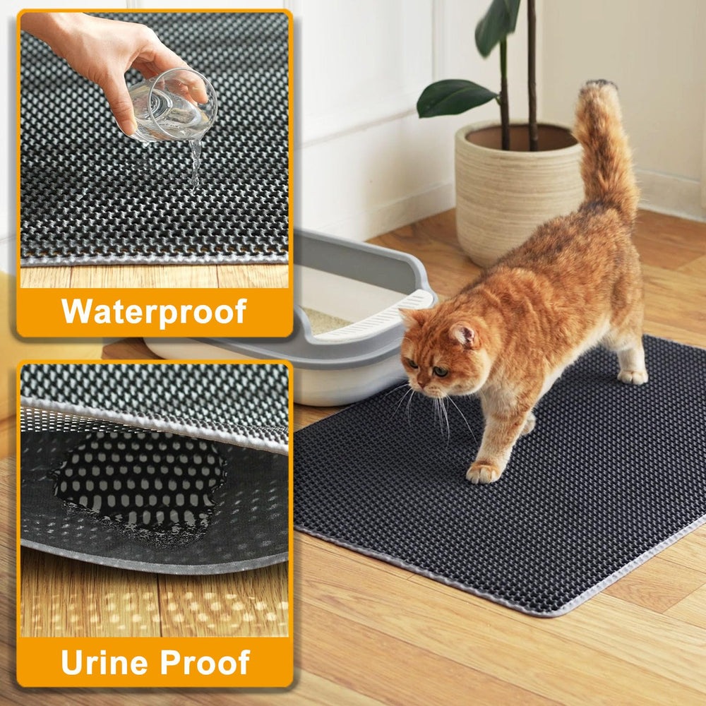 USHARP Tapis-litière Protection-multi-surface: protège sols et tapis contre les éclaboussures.