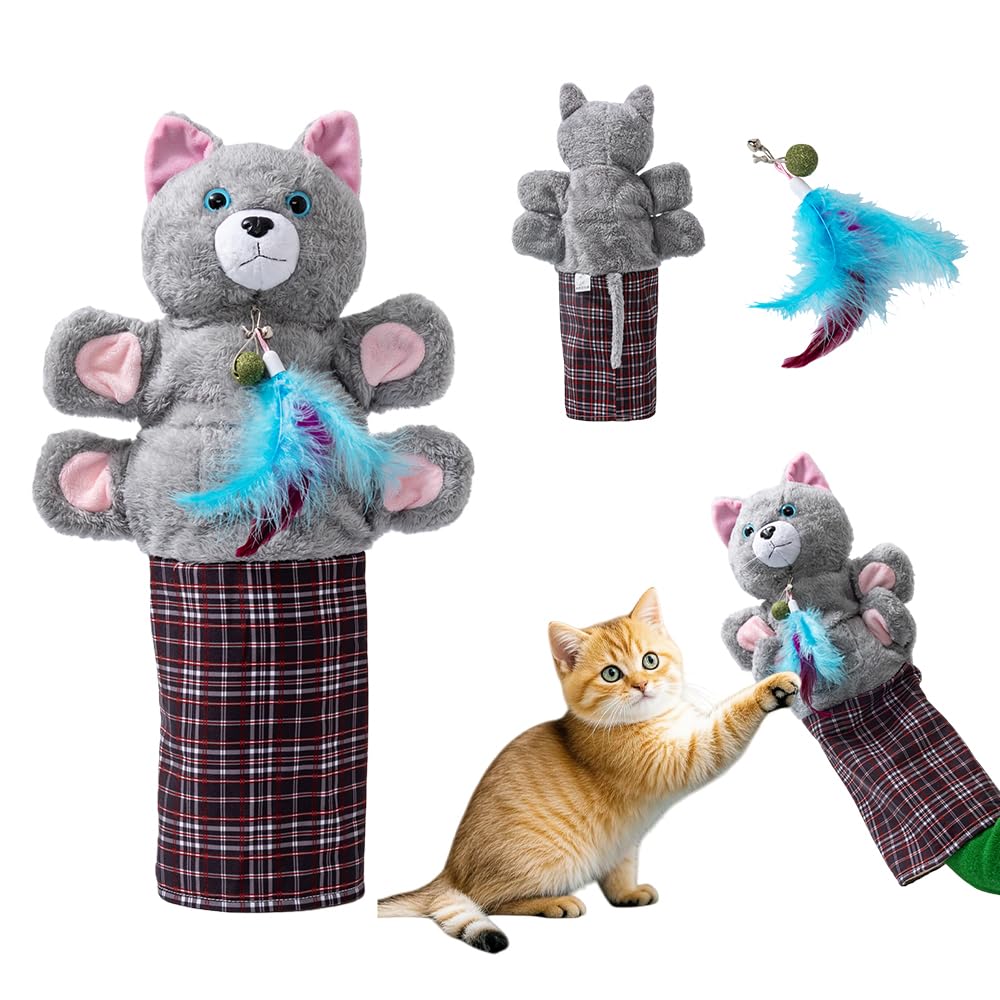 Usmfuie gant-interactif chat cloche : stimulation et exercise ludique pour le chat.