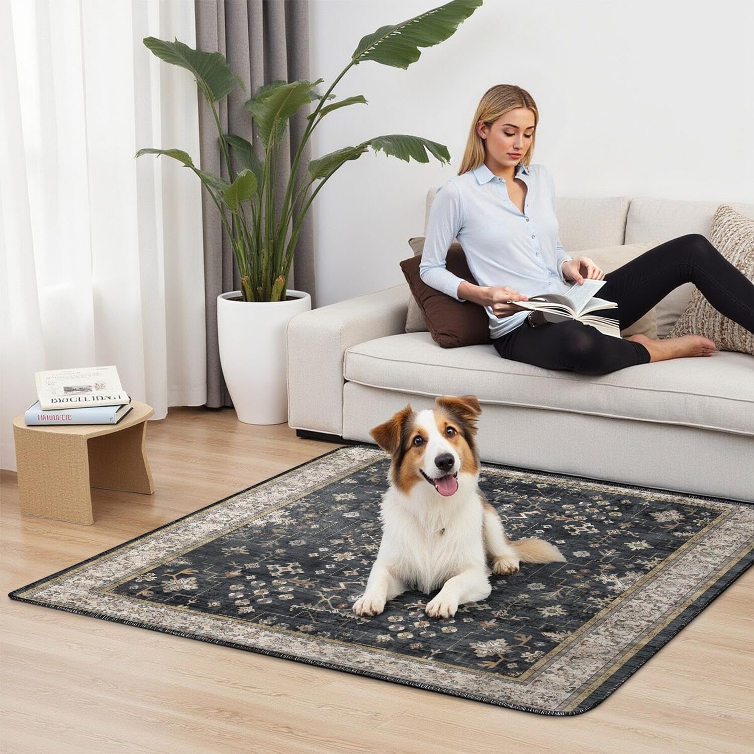 Usnfhcaw tapis absorbant urine réutilisable pour chiens, protège sols et meubles.