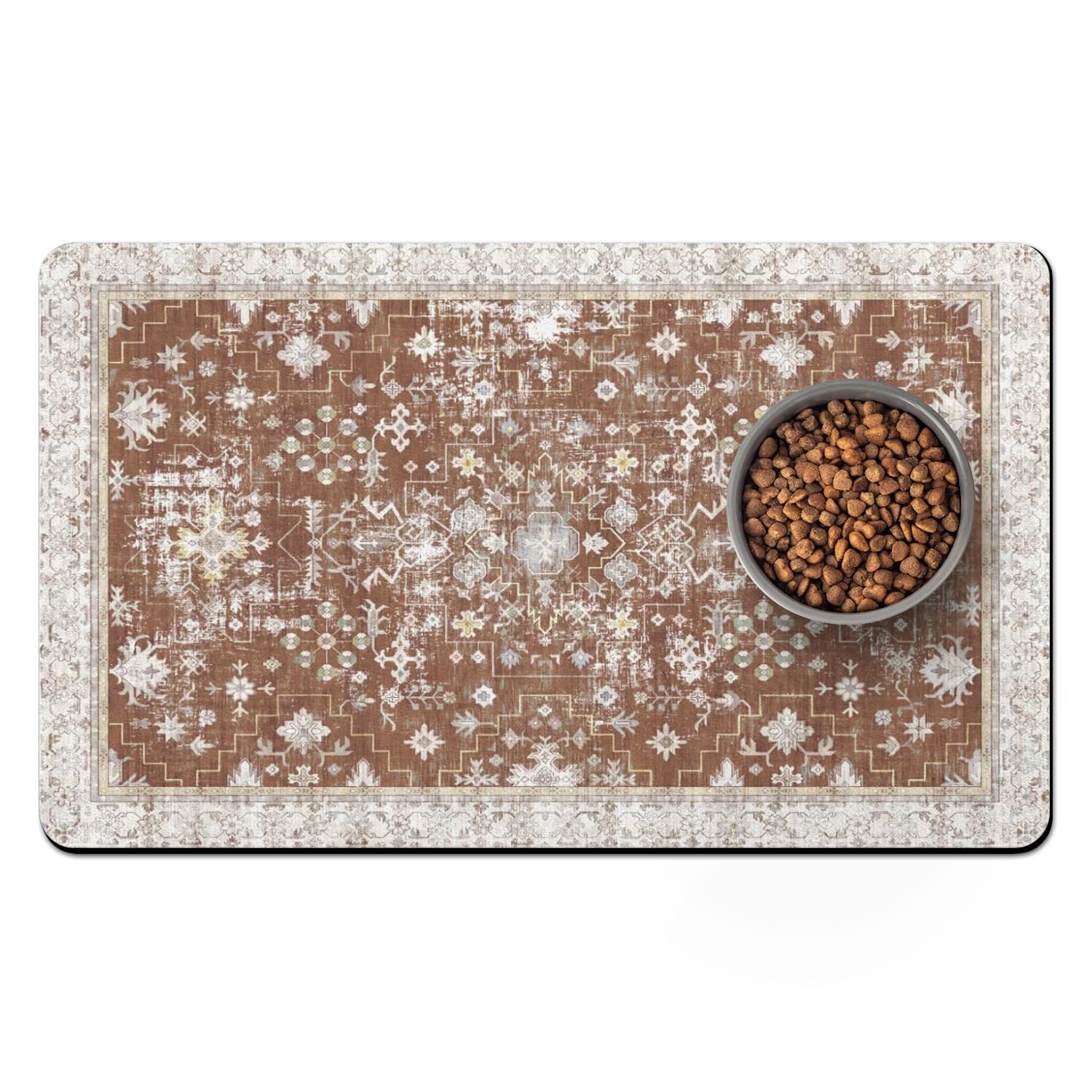 Usnfhcaw tapis alimentaire chien absorbant aide à sécher les éclaboussures