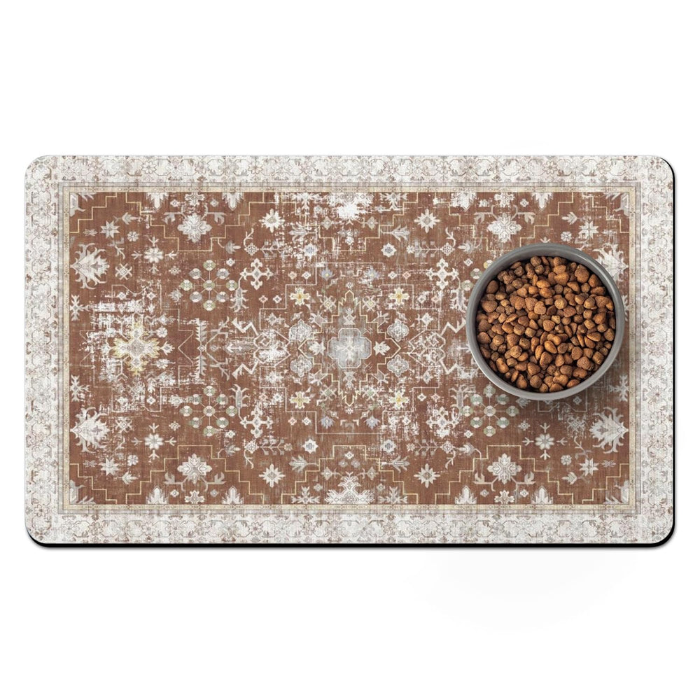 Usnfhcaw tapis alimentaire chien absorbant aide à sécher les éclaboussures