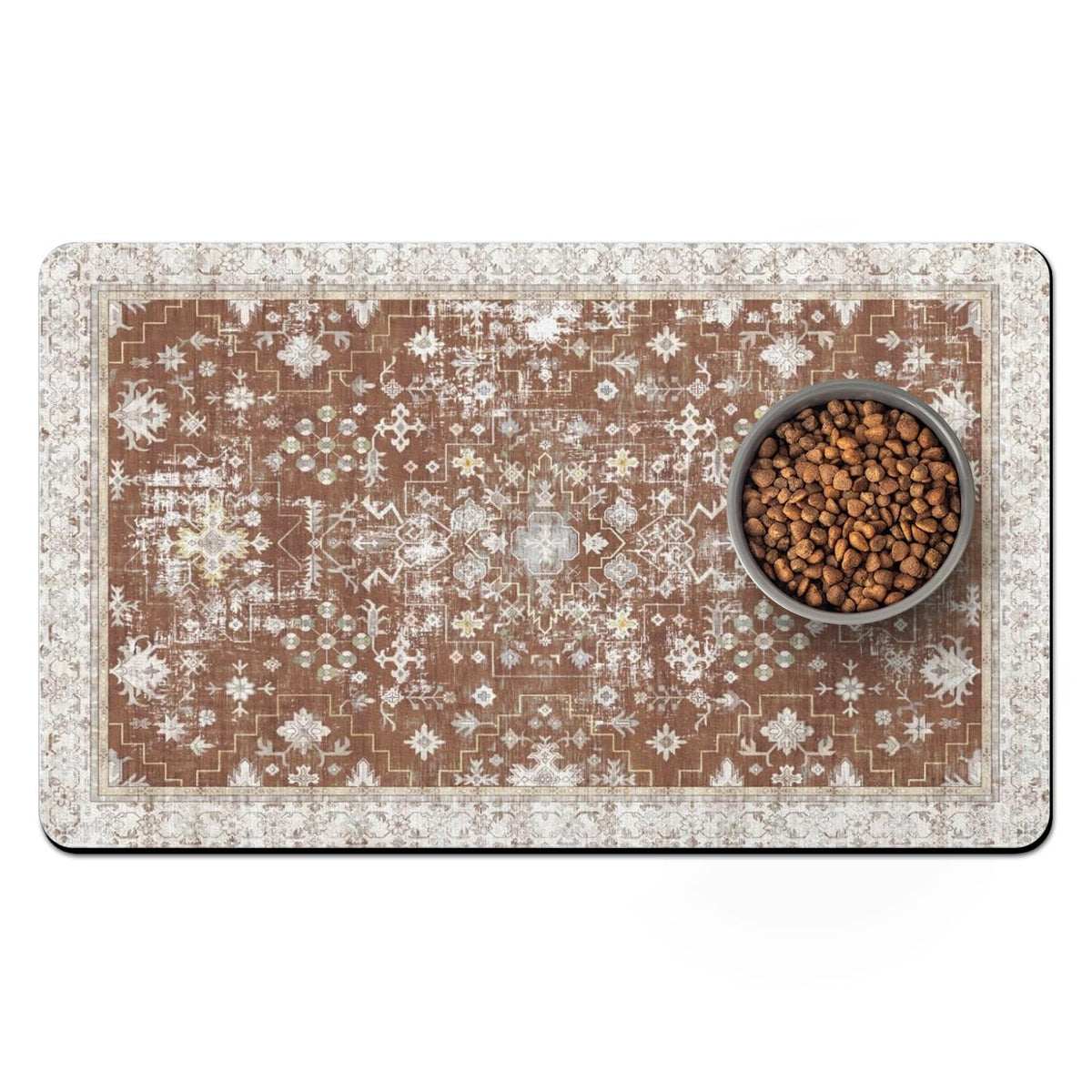 Usnfhcaw tapis alimentaire chien absorbant aide à sécher les éclaboussures