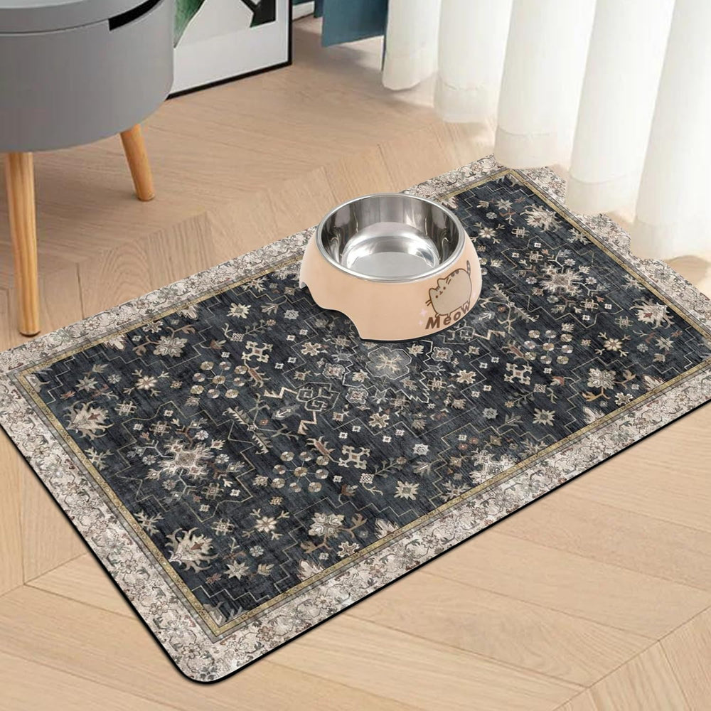 Tapis Usnfhcaw pour distributeur eau et nourriture chien assure propreté.