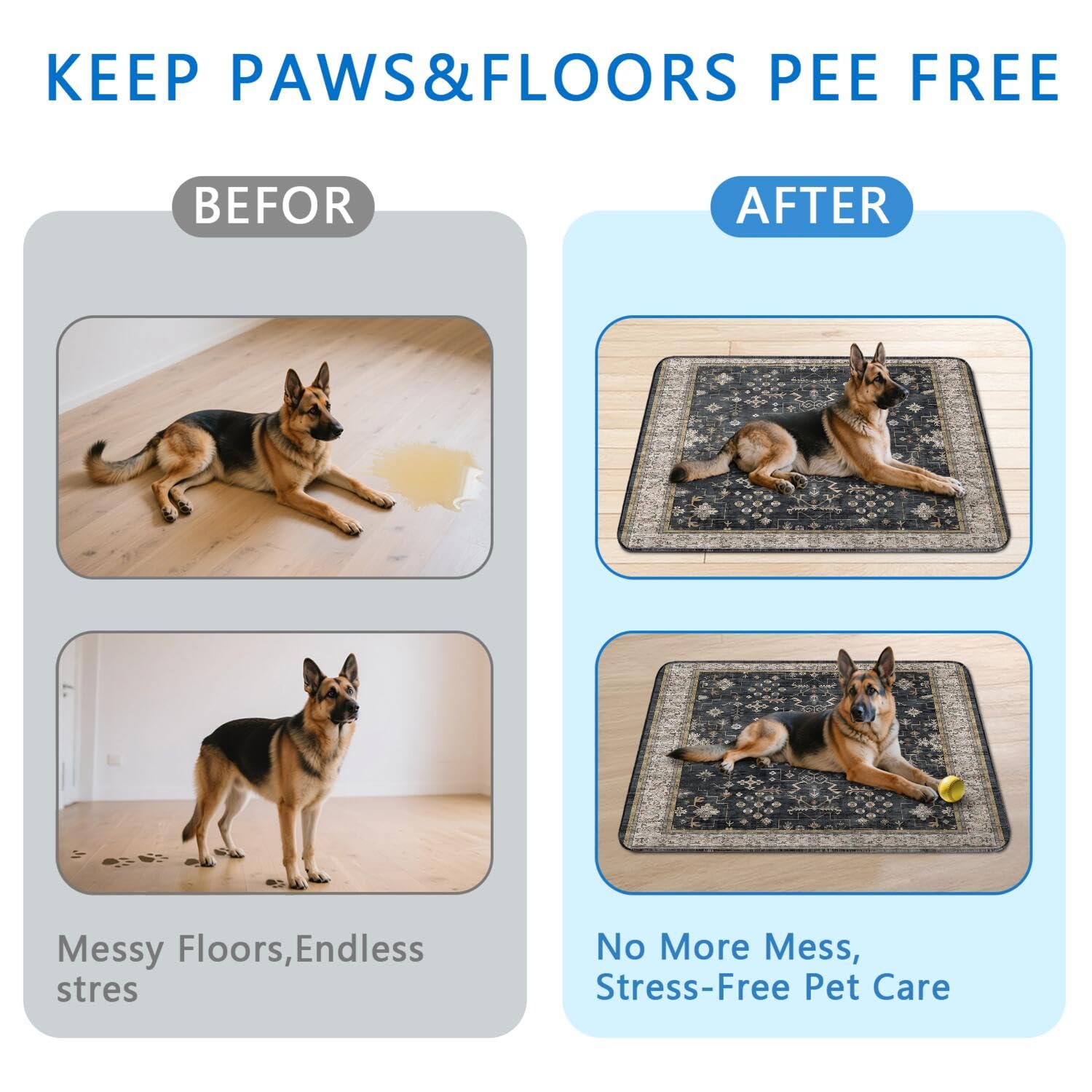 Usnfhcaw tapis imperméable, barrière contre l’humidité, idéal en intérieur.