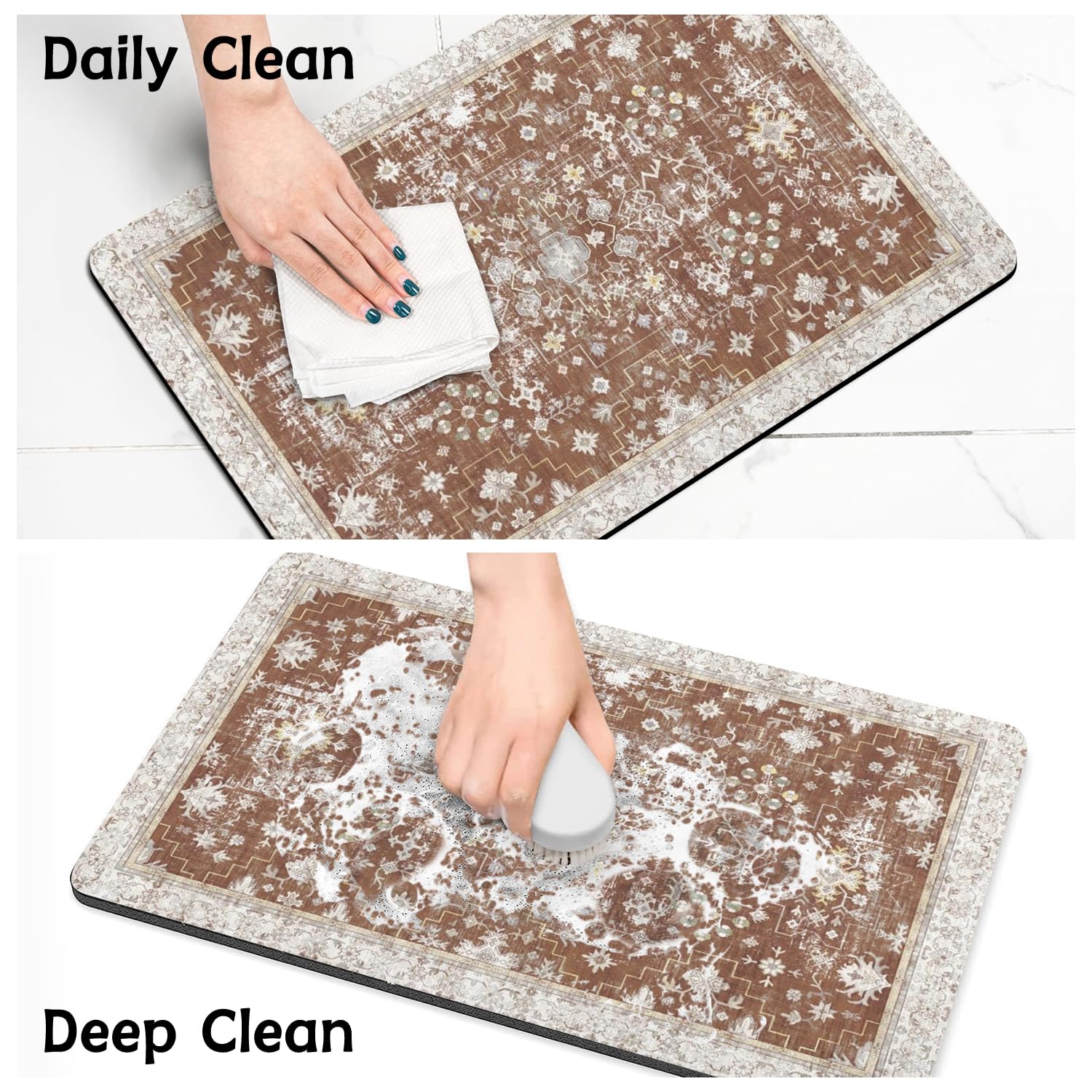 Usnfhcaw tapis pour litière chat protège sol et poussières
