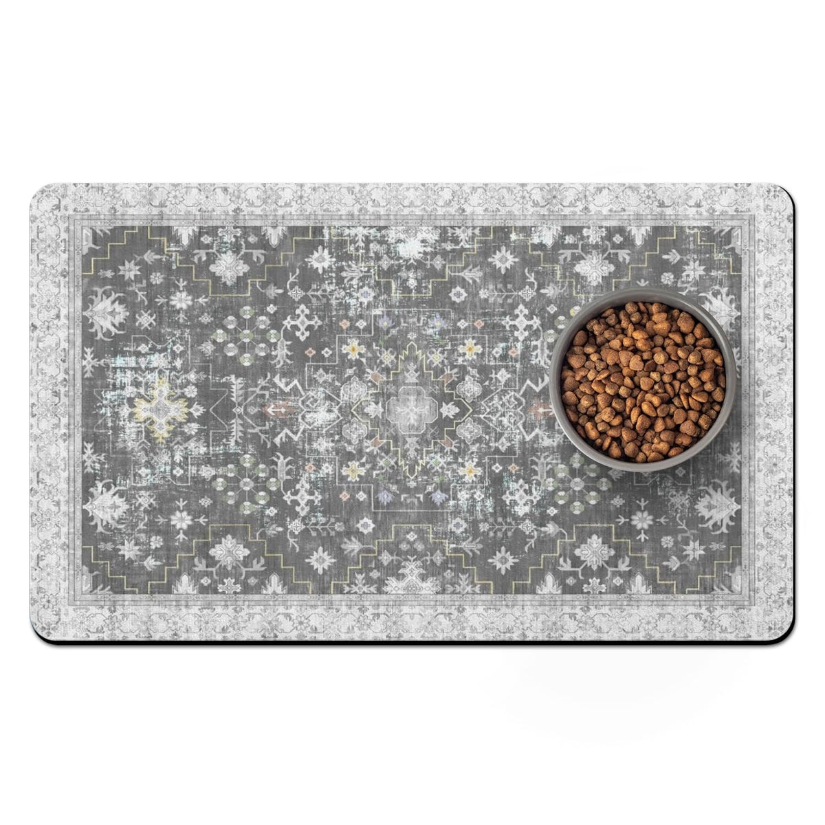 Usnfhcaw tapis-nourriture-chien-absorbant-sechage-rapide: absorbe les éclaboussures pour une zone repas sèche.