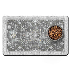 Usnfhcaw tapis-nourriture-chien-absorbant-sechage-rapide: absorbe les éclaboussures pour une zone repas sèche.