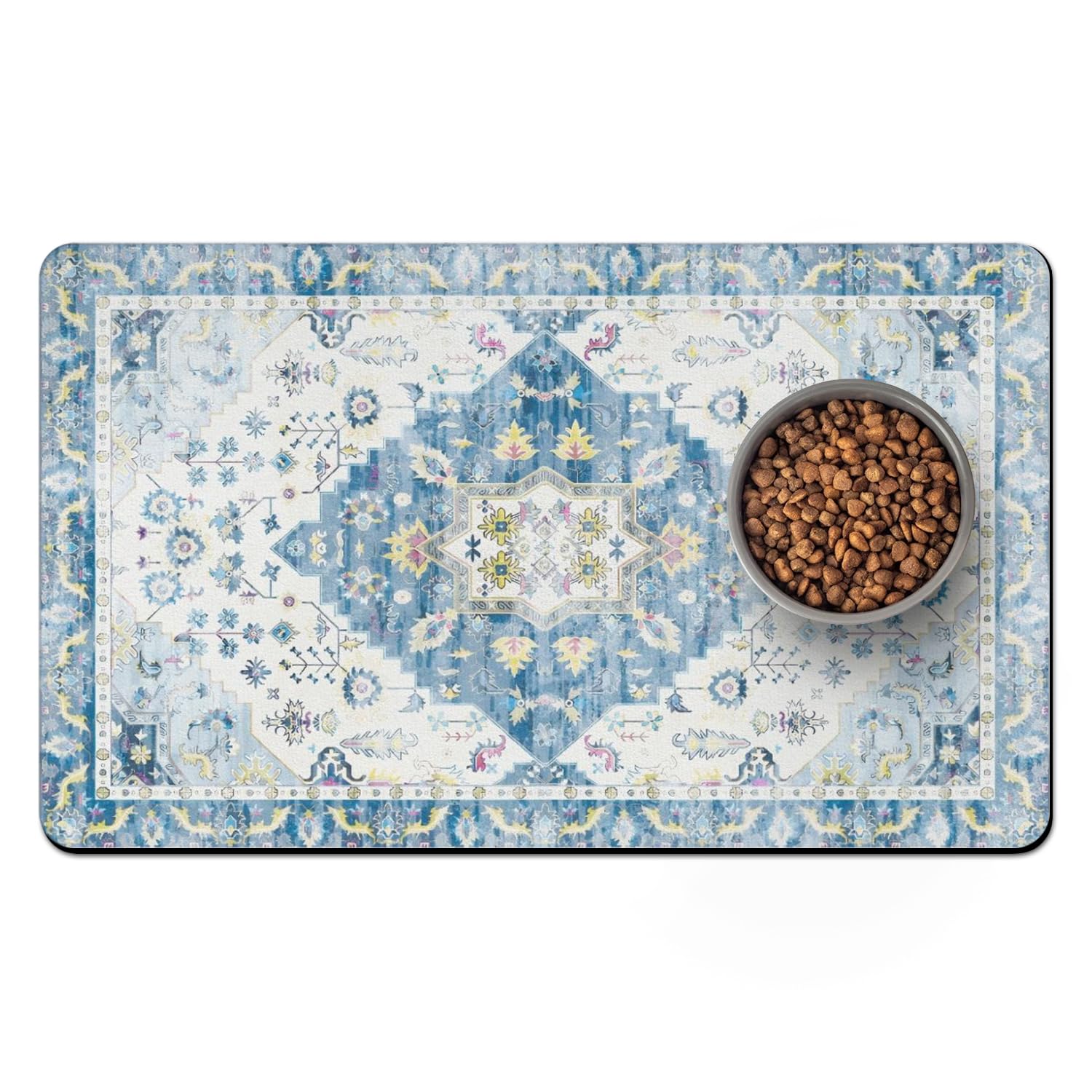 Usnfhcaw tapis-nourriture-chien-absorbant: absorbe rapidement les liquides et garde le sol propre.