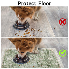 Usnfhcaw tapis-nourriture-chien-anti-derapant reste en place pendant le repas.