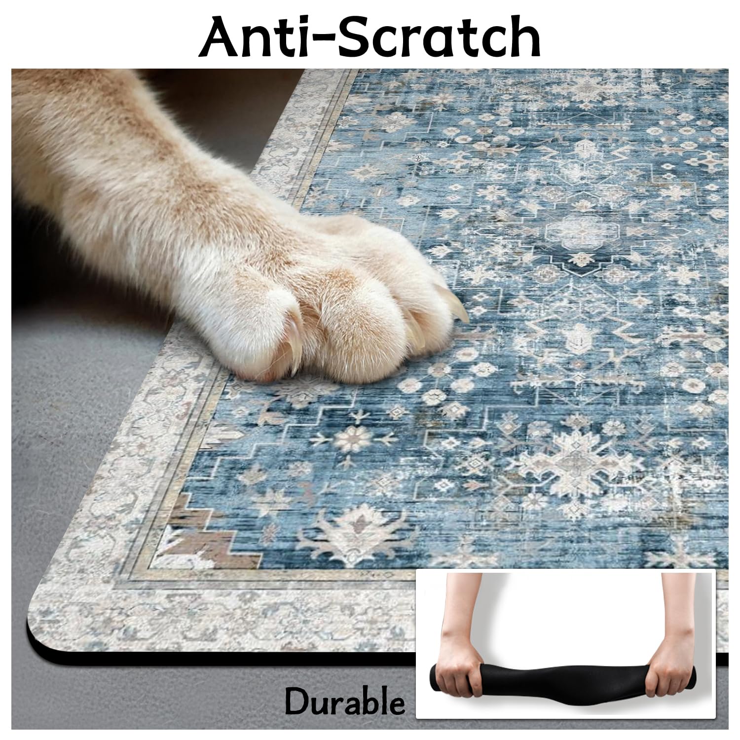 Usnfhcaw tapis-nourriture-nettoyage-facile, nettoyage rapide avec un chiffon humide