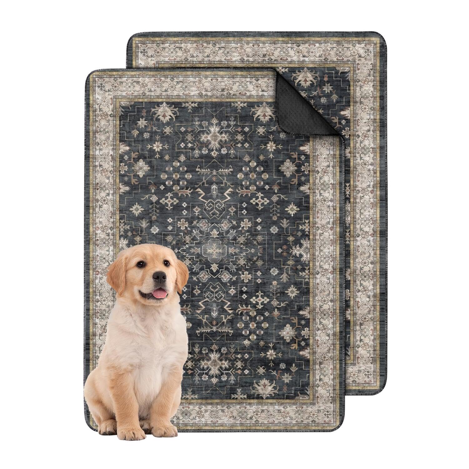 Usnfhcaw tapis-pipi-chien-absorbant-reutilisable: absorption rapide pour sols propres.