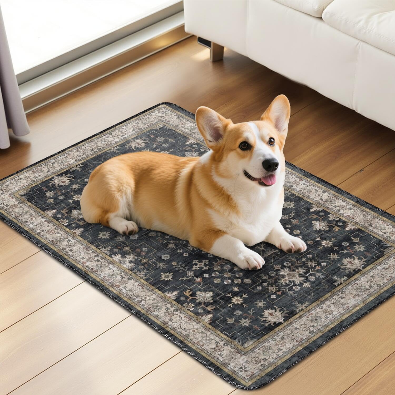 Usnfhcaw tapis-pipi-chien-impermeable-antiderapant: protège les surfaces et évite les glissades.