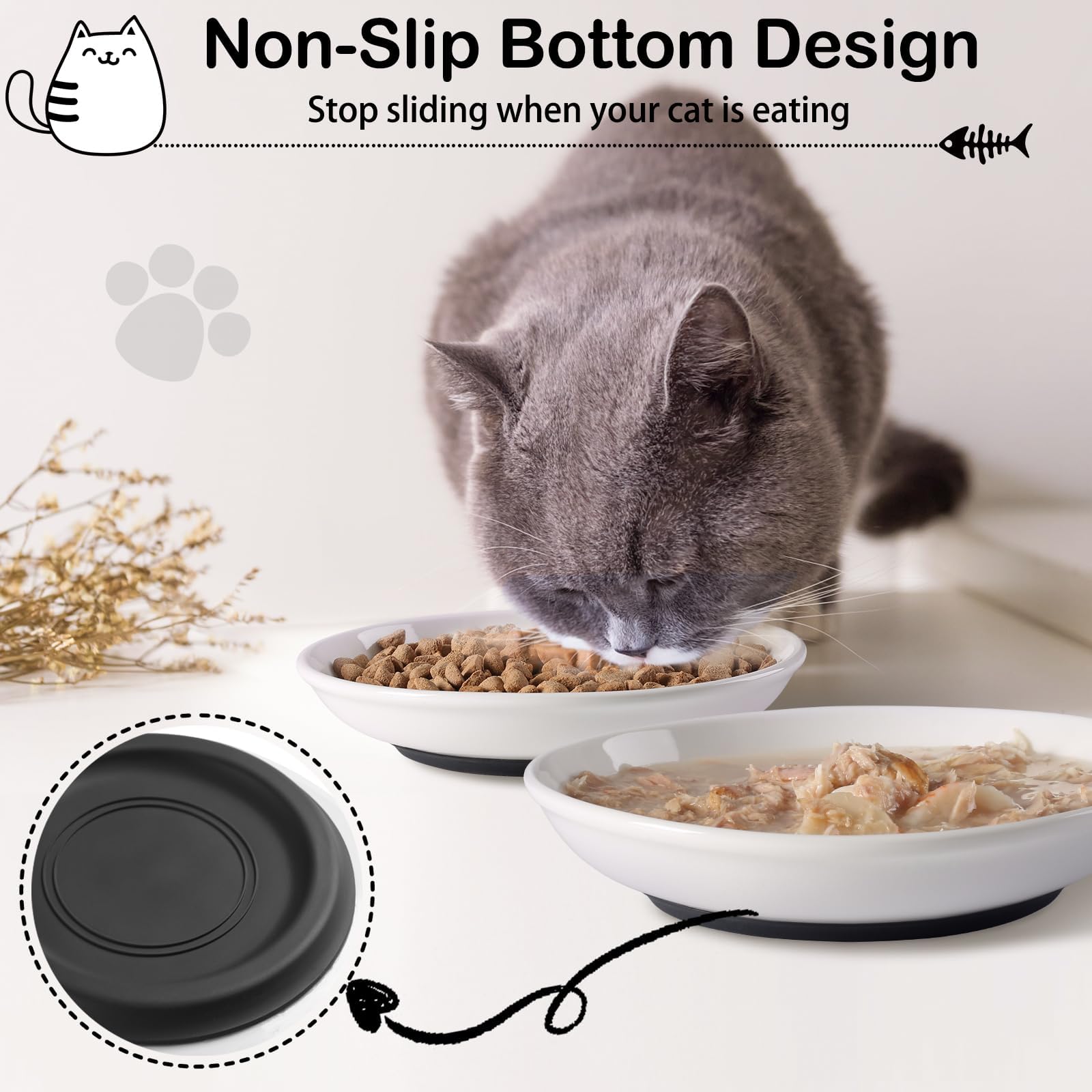 Utilisation polyvalente: nourriture, eau ou friandises pour chat.
