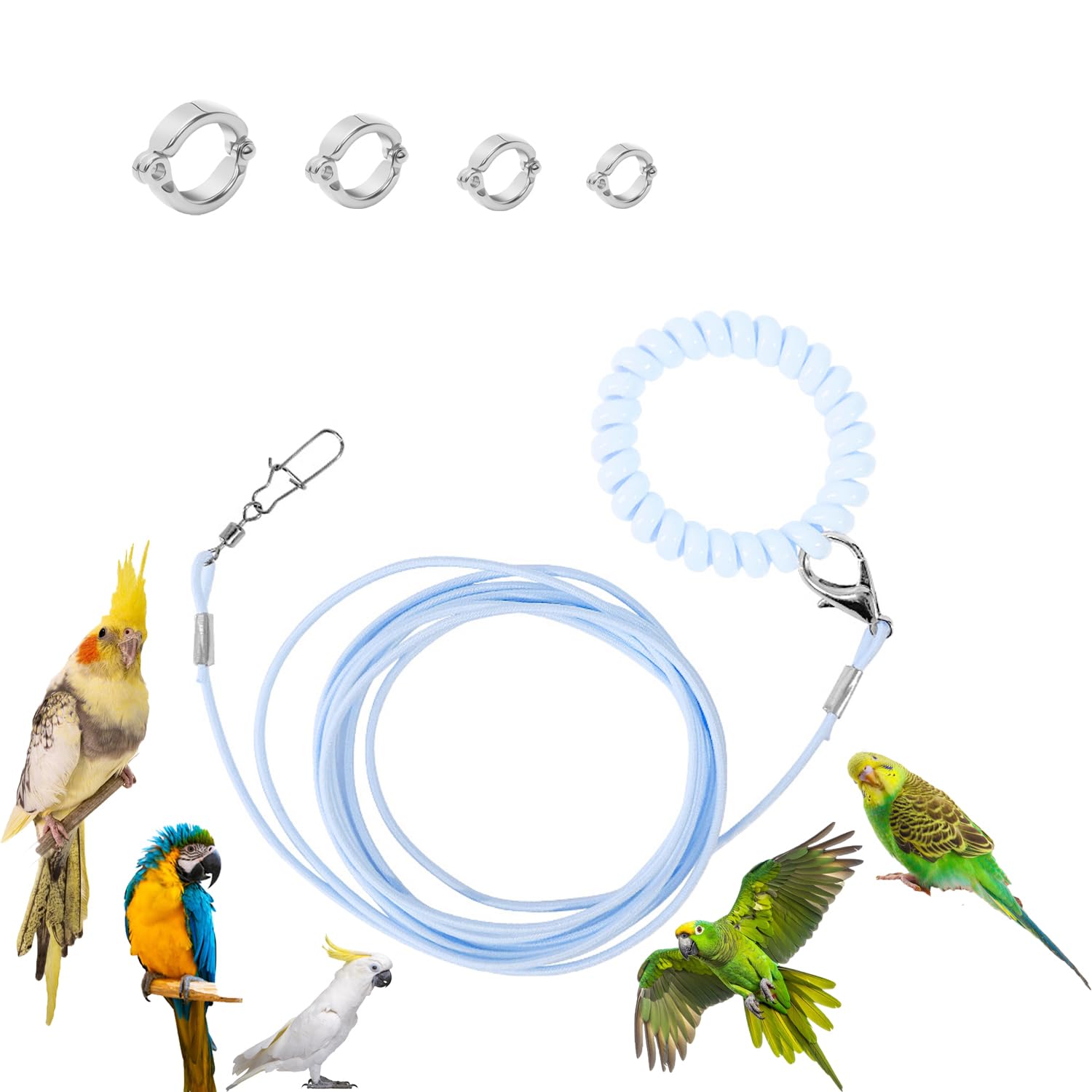 UtySty Parrot corde vol elastique pour mouvements libres et sûrs.