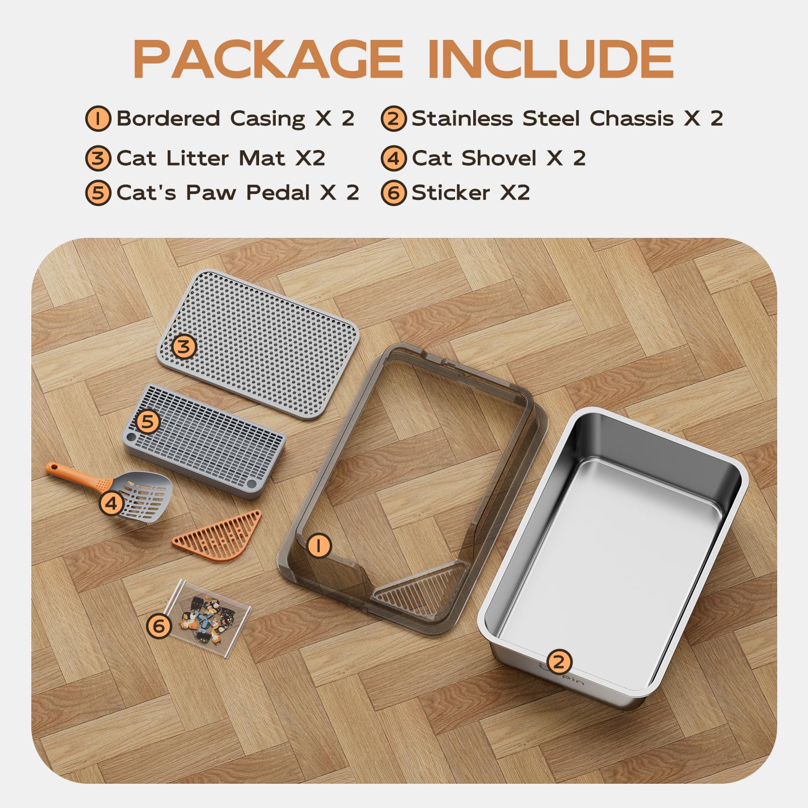Autocollants personnalisables Uupin pour personnaliser le bac et encourager l'usage.