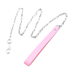 Collier-lanière UUYYEO en cuir PU rose, look tendance et confortable.