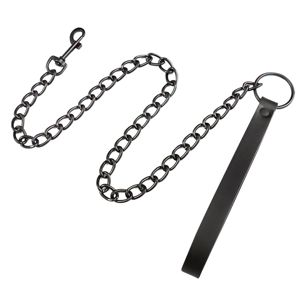 UUYYEO collier-laisse cuir PU noir, parfait pour cosplay et looks audacieux