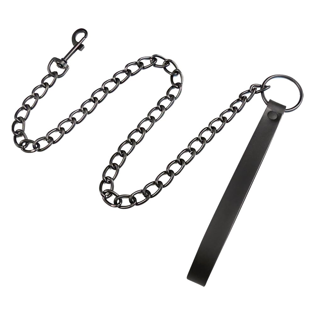 UUYYEO collier-laisse cuir PU noir, parfait pour cosplay et looks audacieux