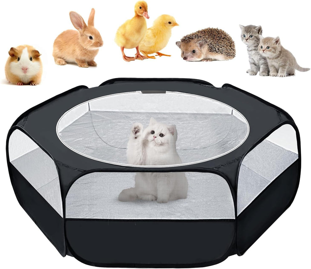 UWE Playpen pour petits animaux avec couvercle supérieur, sécurité et observation facilitées.