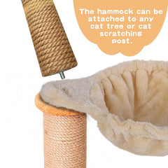 Hamac UXIETIN en peluche longue et douce pour chats, confort cocooning.