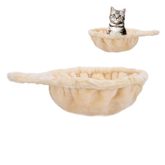 Hamac pour chat UXIETIN beige très grand, repos douillet et sécurité.