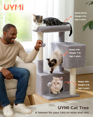 UYMI Arbre à chat 32 pouces poteaux gratter en sisal durables.