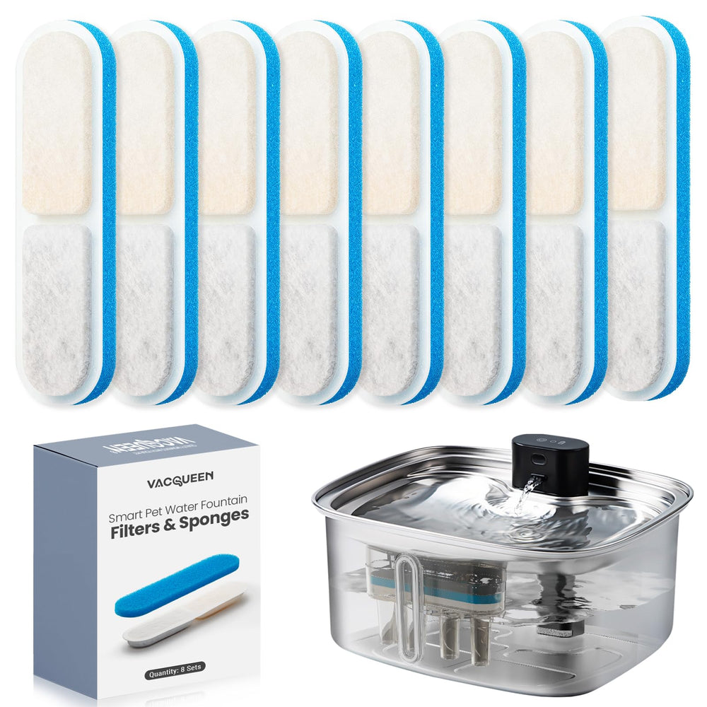 Vacqueen fontaine d’eau 10L en inox, hydratation pratique pour chiens et chats.
