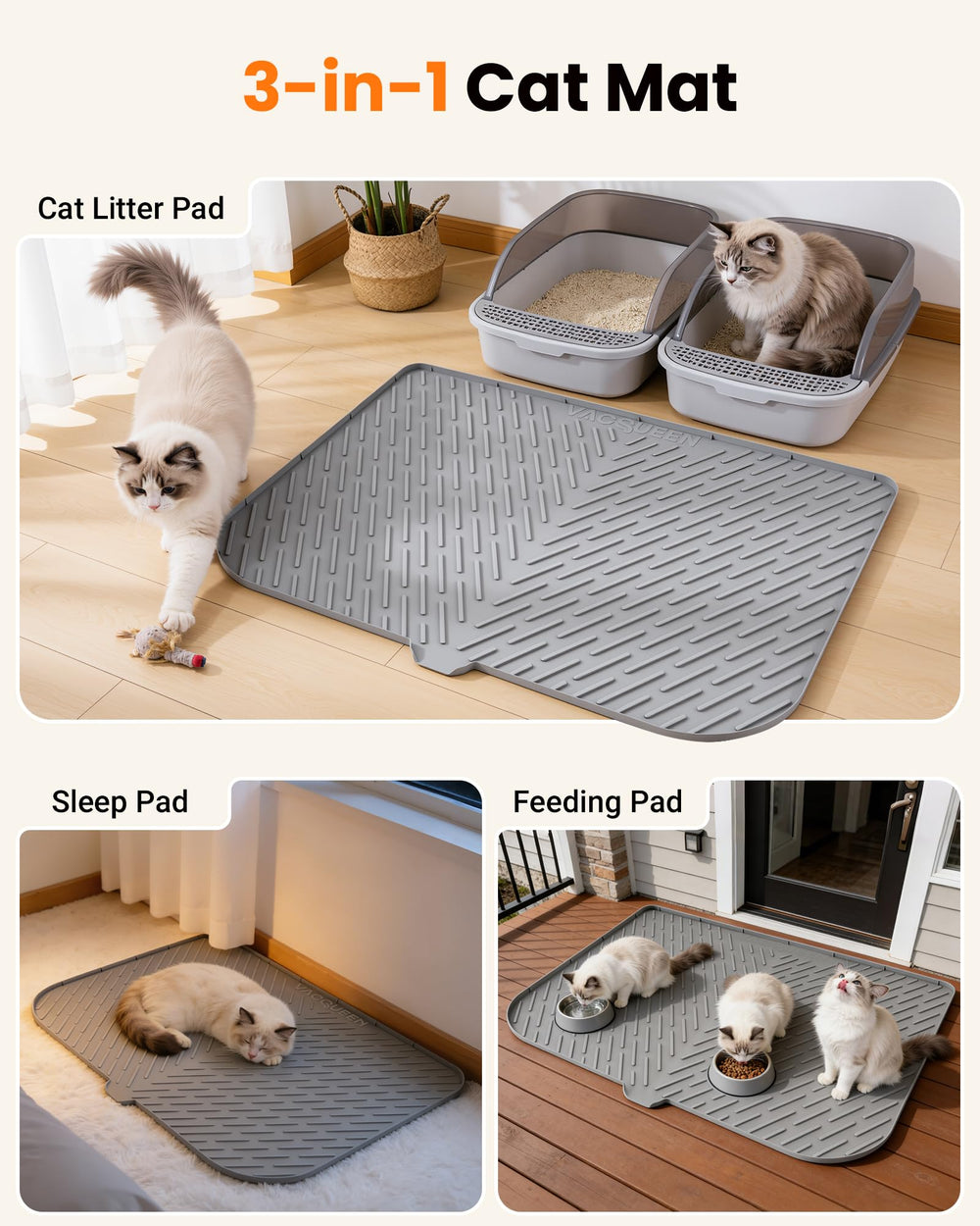 Vacqueen tapis-base anti-dérapante, stabilité sur sols lisses.