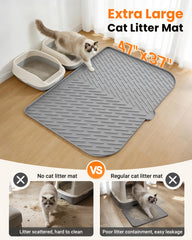 Vacqueen tapis-litiere silicone durable, douceur pour les pattes.