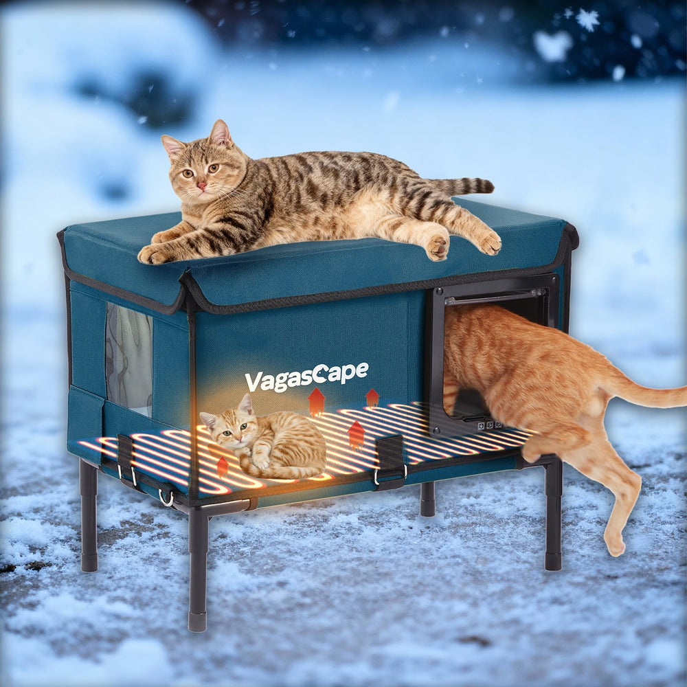 Vagascape maison-chat-chaleureuse extérieure, abri sûr contre vent et pluie