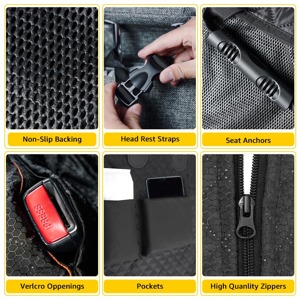Vailge fenetre maillee pour ventilation accrue et reduit anxiete du chien.