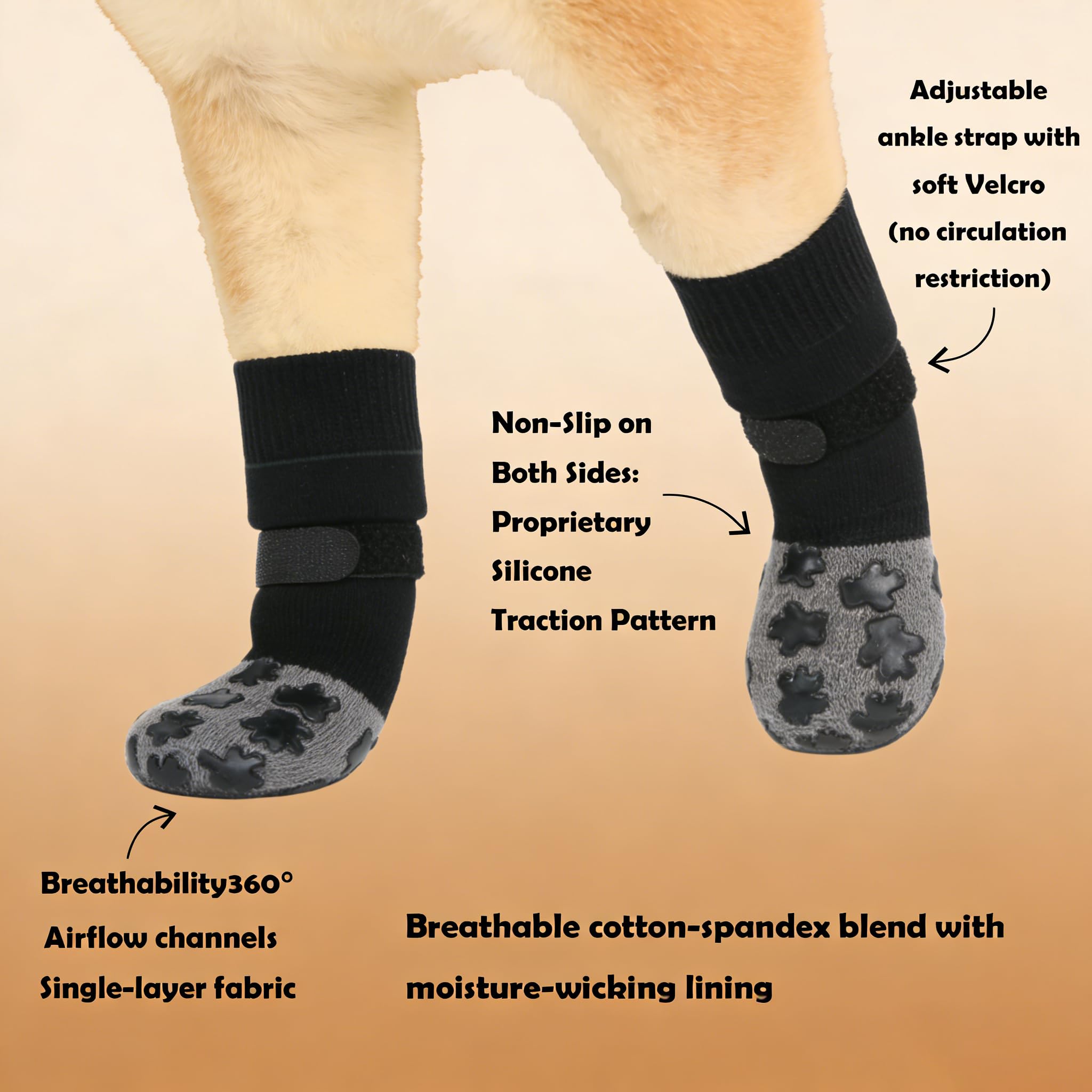 VALFRID chaussettes chien usage quotidien protégeant contre chaleur et débris