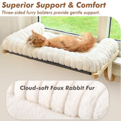 Valigogo cadre bois massif metallique, support solide pour chat.