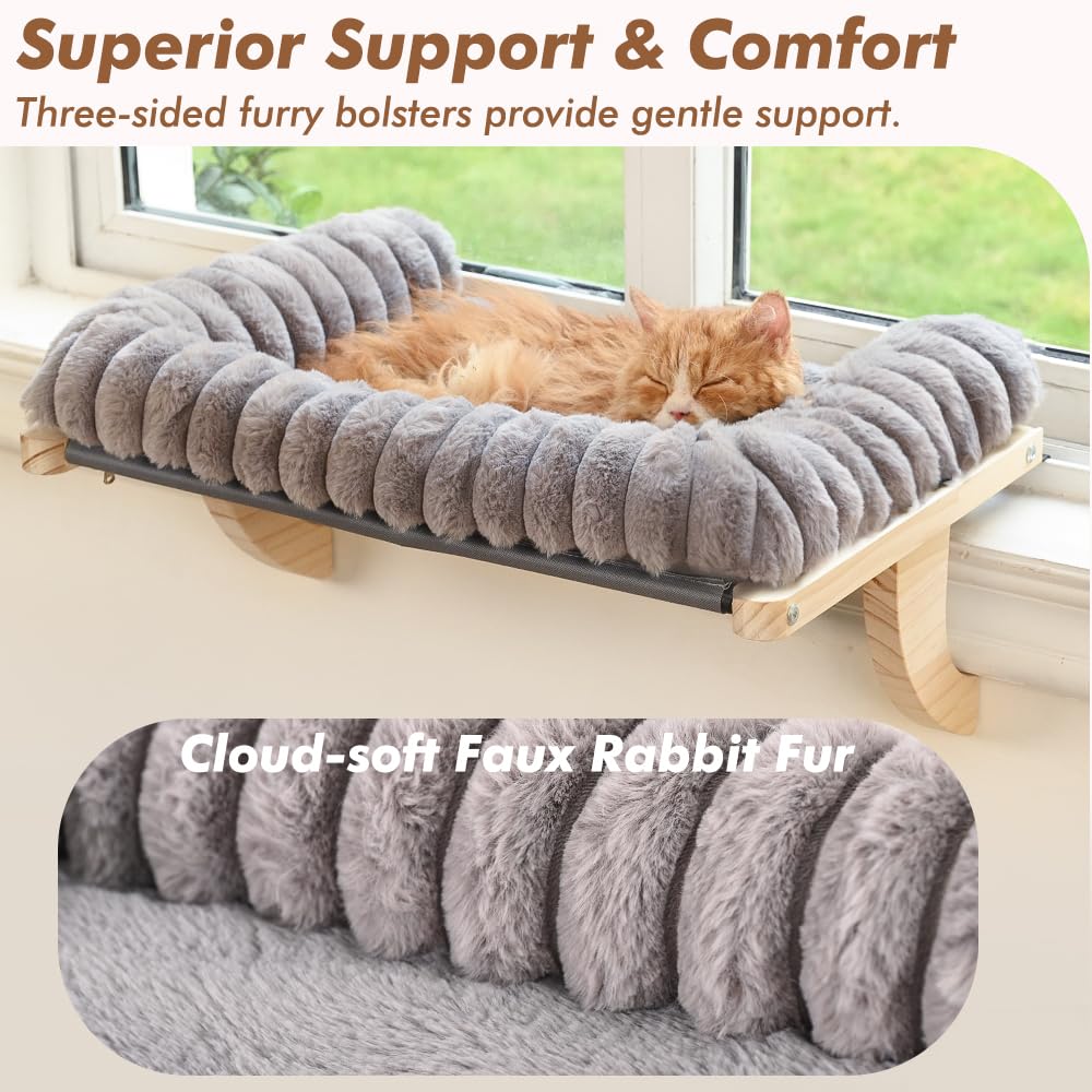 Valigogo chat fenetre bolster-douceur, soutien doux pour tête et cou.