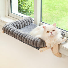 Valigogo chat fenetre repose-nuage, coussin lavable pour confort quotidien.