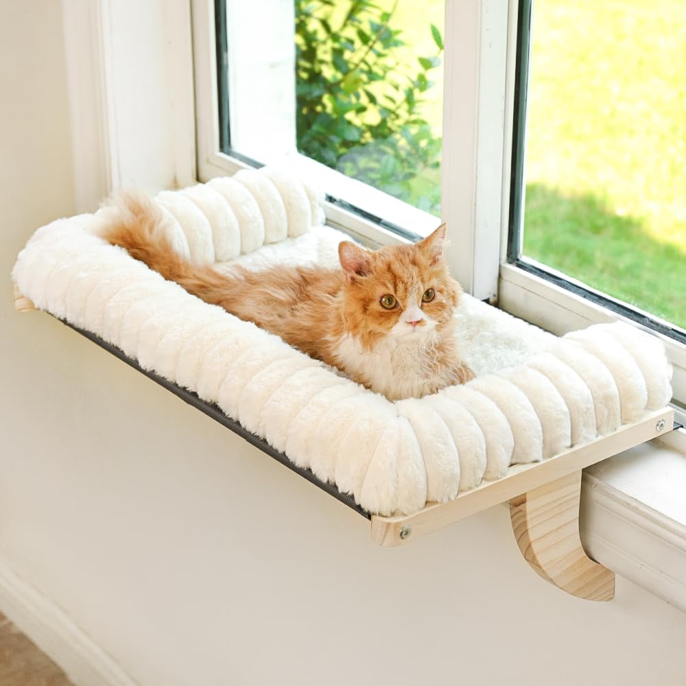 Valigogo coussin zippé fenetre chat nuage doux, confort rapide et nettoyage facile.