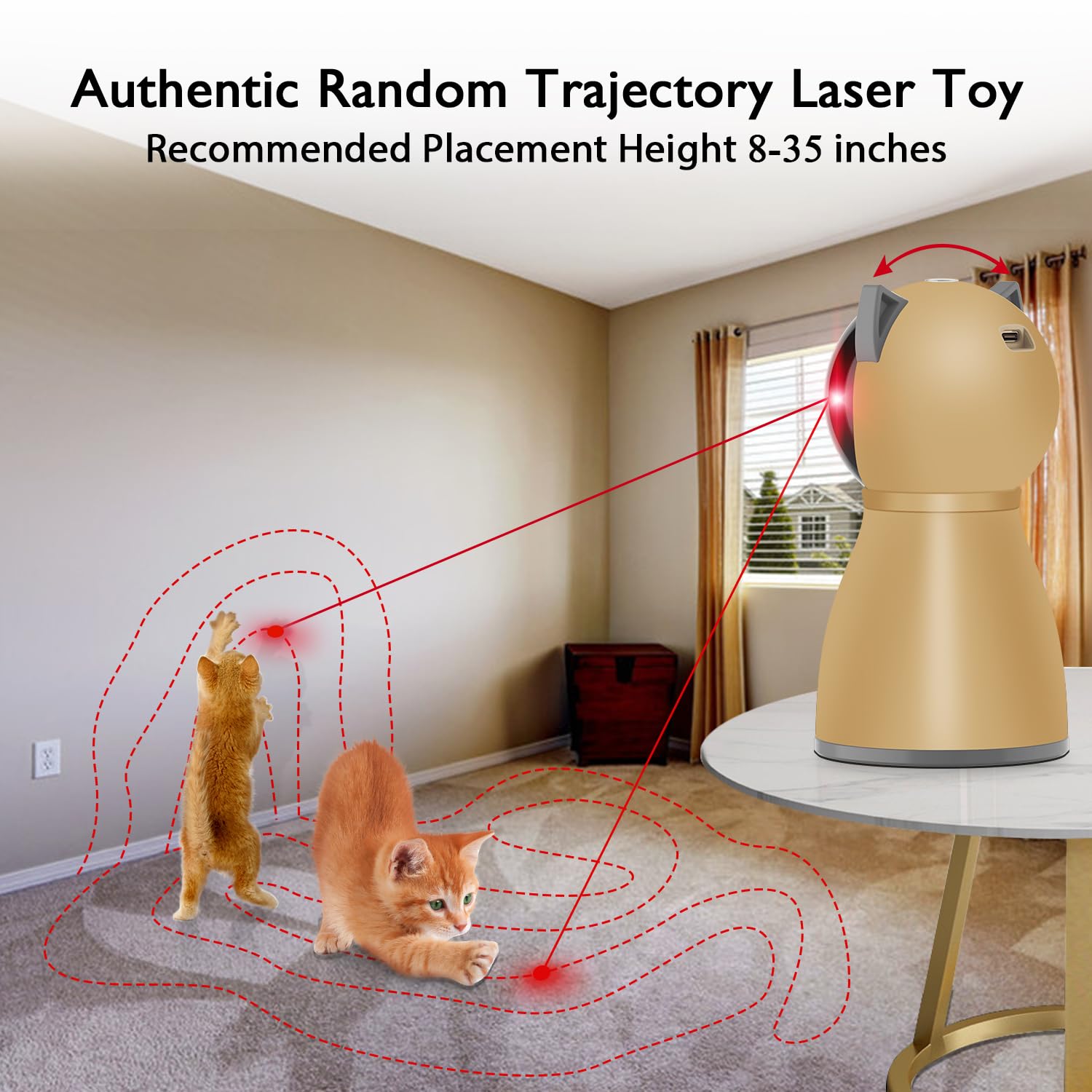 Valonii laser chat auto-extinction 15 minutes, pratique lorsque vous partez travailler.