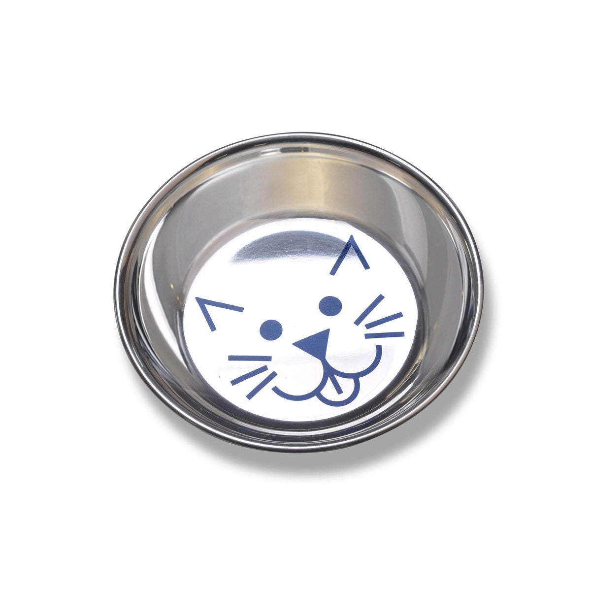 Bol Van Ness en inoxydable peu profond pour chats, pratique et hygiénique.