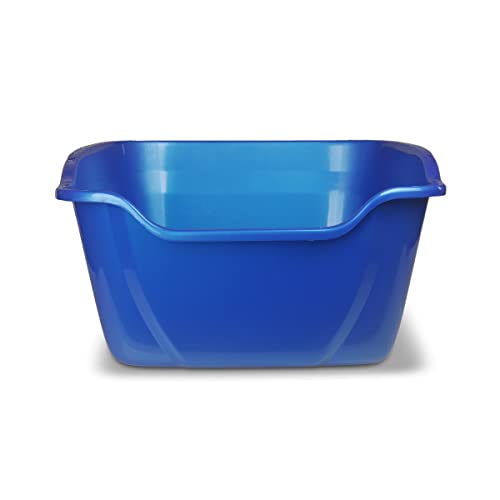 Van Ness Pureness bac litière bleu idéal pour chats qui creusent.