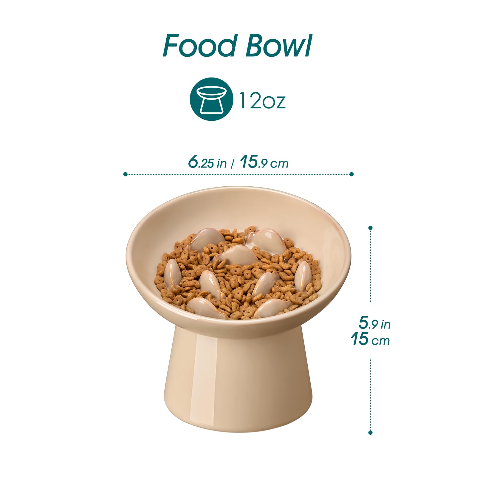 Bol chat eleve 15 cm par Vancasso pour une posture confortable pendant le repas.