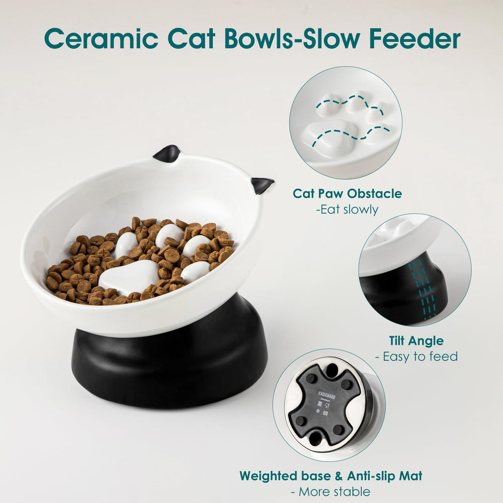 Vancasso bol chat compatible avec nourriture humide pour diverses textures.