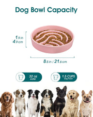 Bol lent vancasso rose 1,5 tasse, idéal pour repas mesurés.