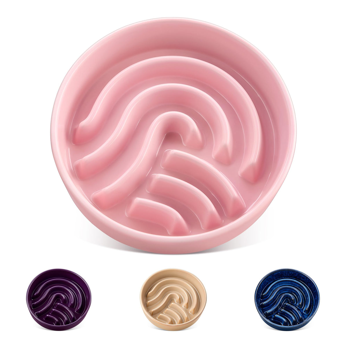 Bol lent pour chien rose Vancasso ralentissant l’alimentation avec confort.