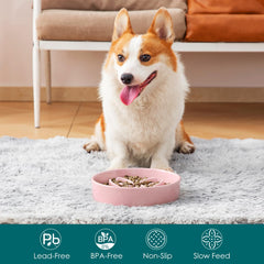 Bol puzzle Vancasso avec motif floral, stimulation mentale pour chien moyen.