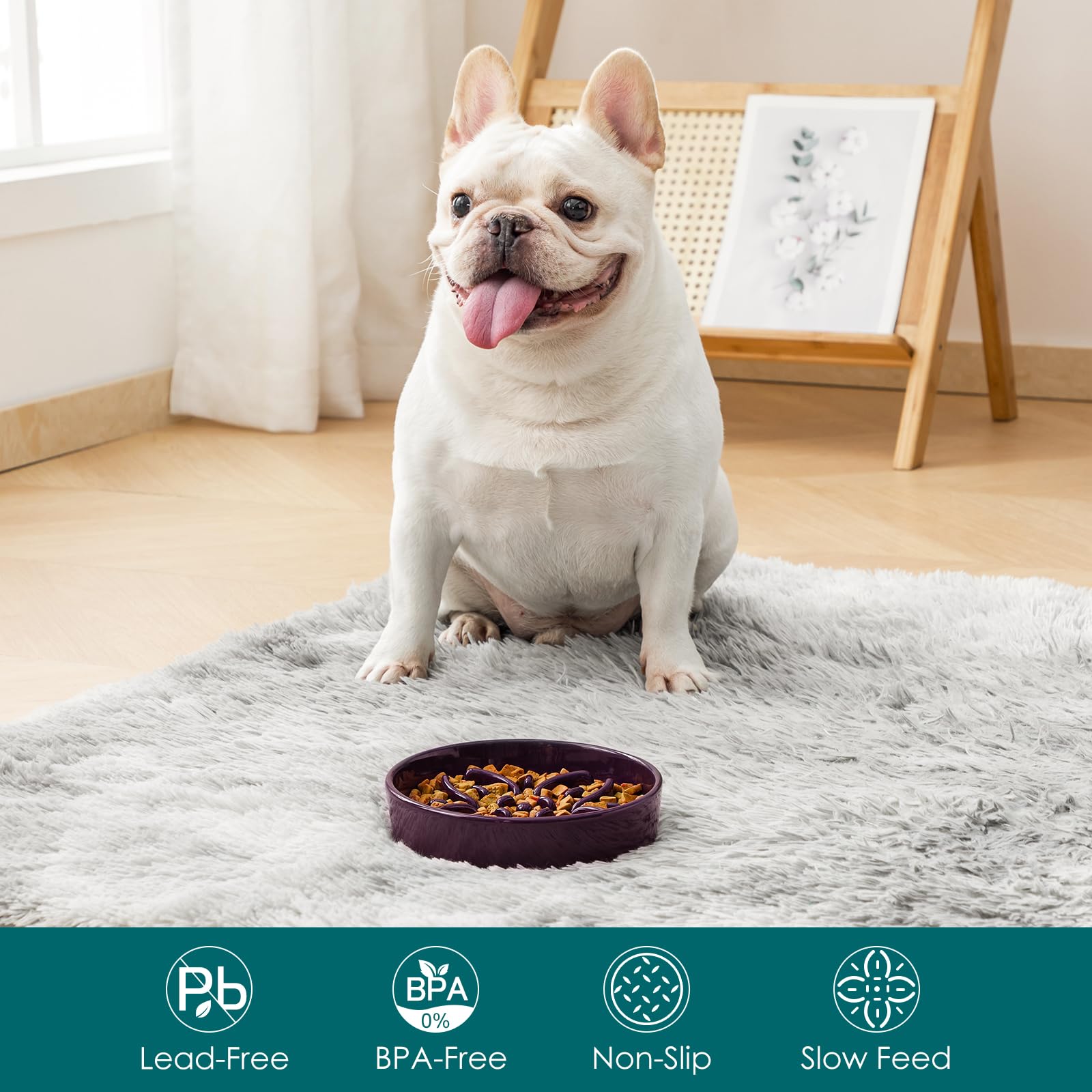 Bol puzzle labyrinthe floral Vancasso stimule l’exploration pendant le repas.