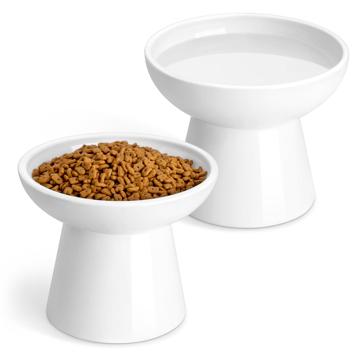 Bols élevés Vancasso pour chat en céramique, ensemble pratique pour repas équilibrés.