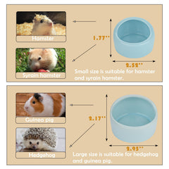 Gammelle VanEnjoy en céramique bleu pour hamster, accès facile et portion mesurée